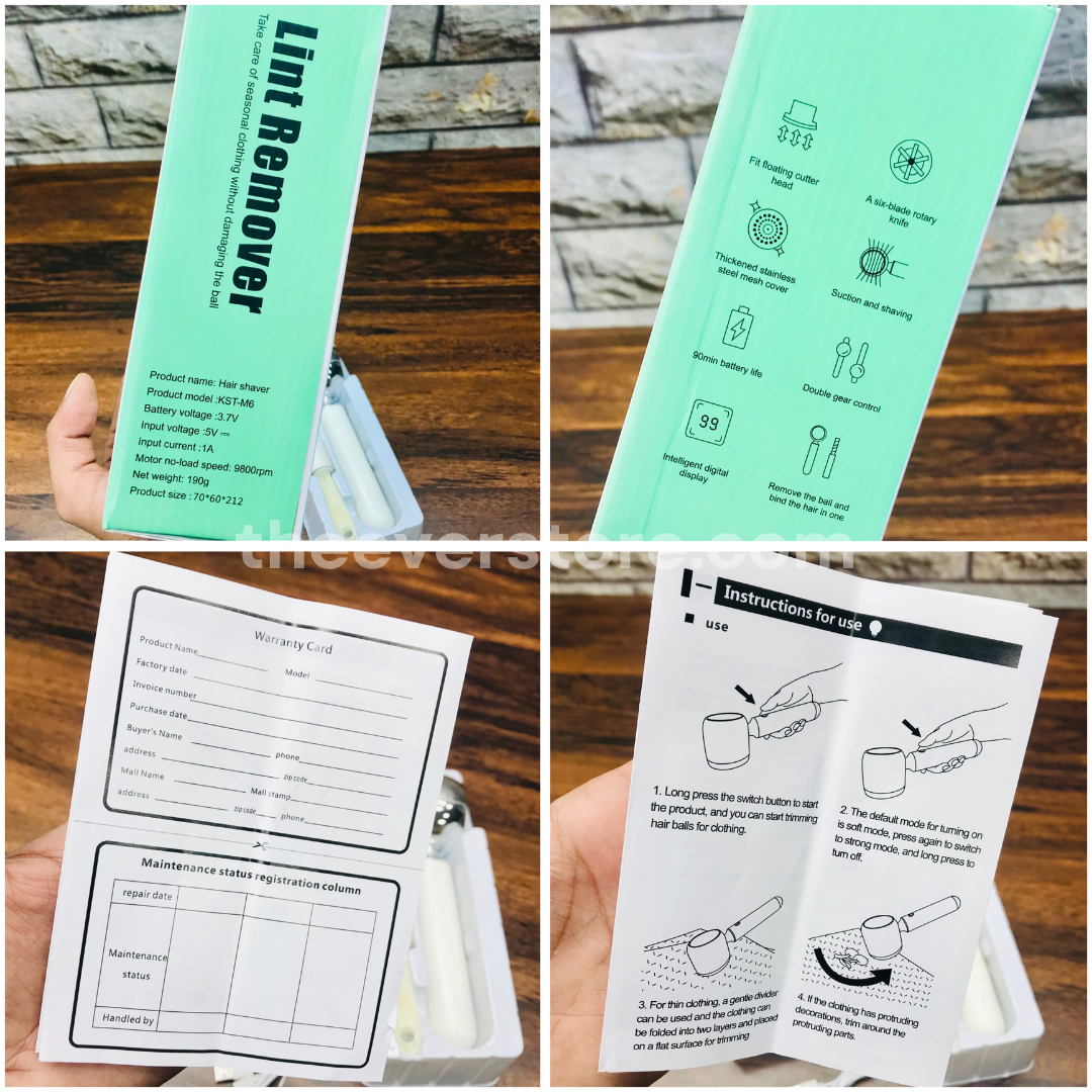 Rechargeable LED Display Fabric Lint Remover | Powerful Fabric Shaver | Imported Quality