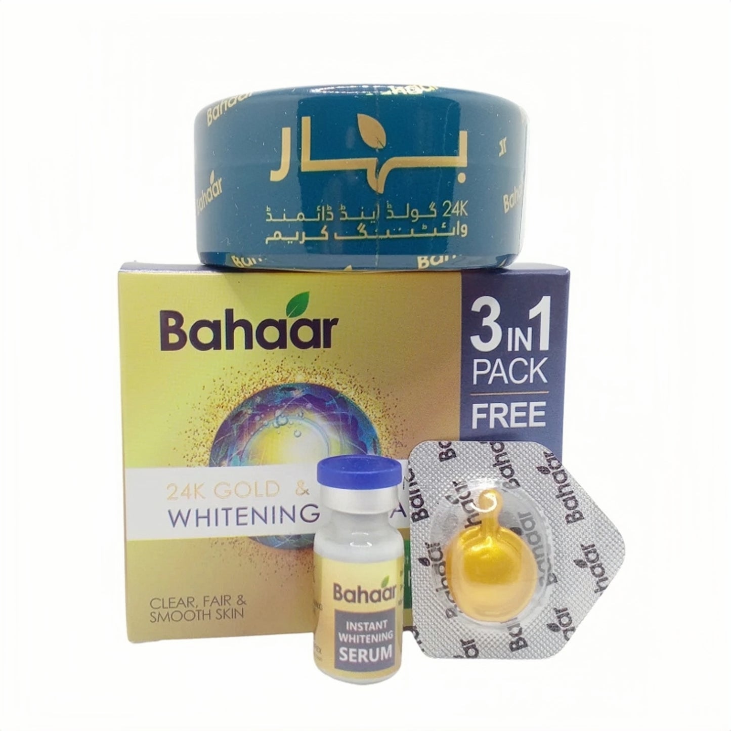Bahaar 3in1 24k Gold & Diamond Whitening cream