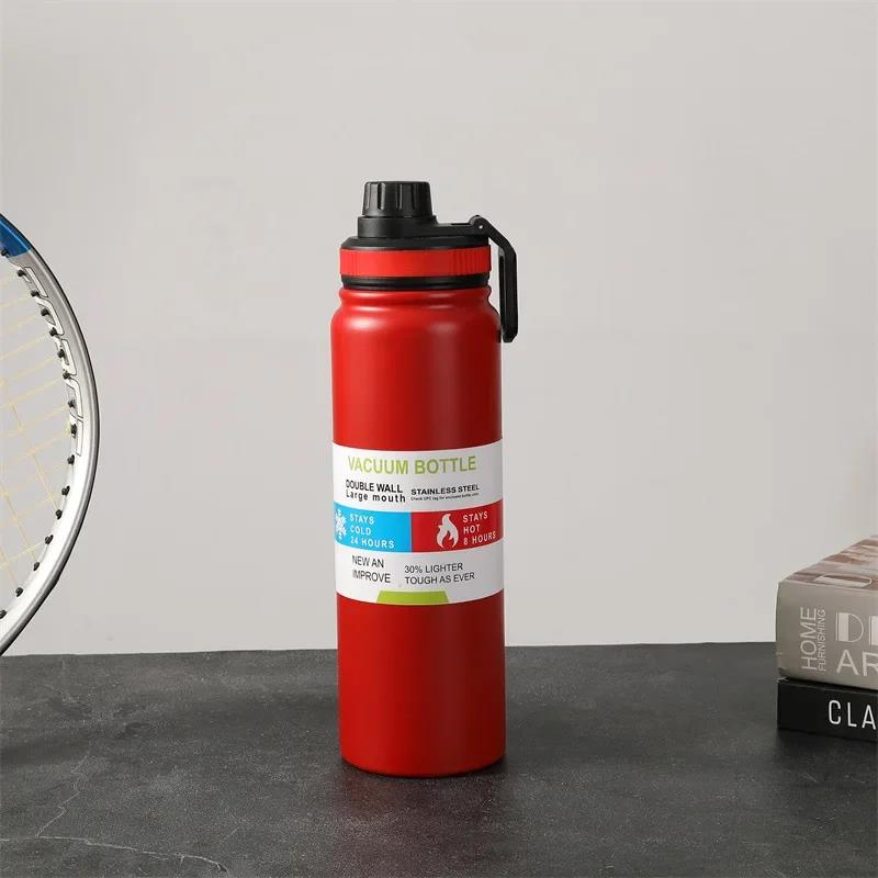 800ml Thermal Sports Bottle - Hot & Cold Stainless Steel Flask