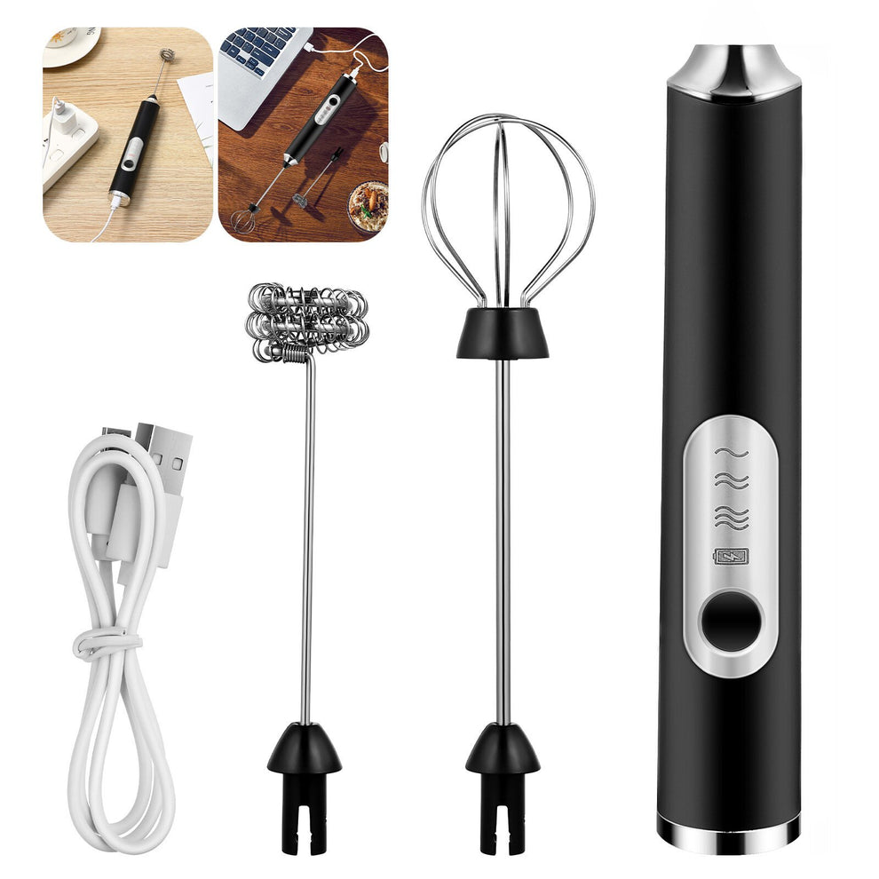 USB Rechargeable Milk Frother & Egg Whisk – 3 Speeds