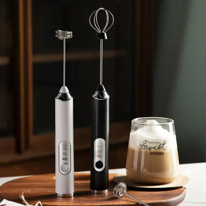 USB Rechargeable Milk Frother & Egg Whisk – 3 Speeds